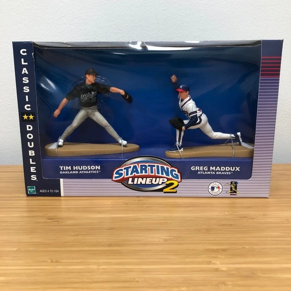 Hasbro Starting Lineup 2‎ Classic Doubles Hudson Maddux MLB Figures Blue Set